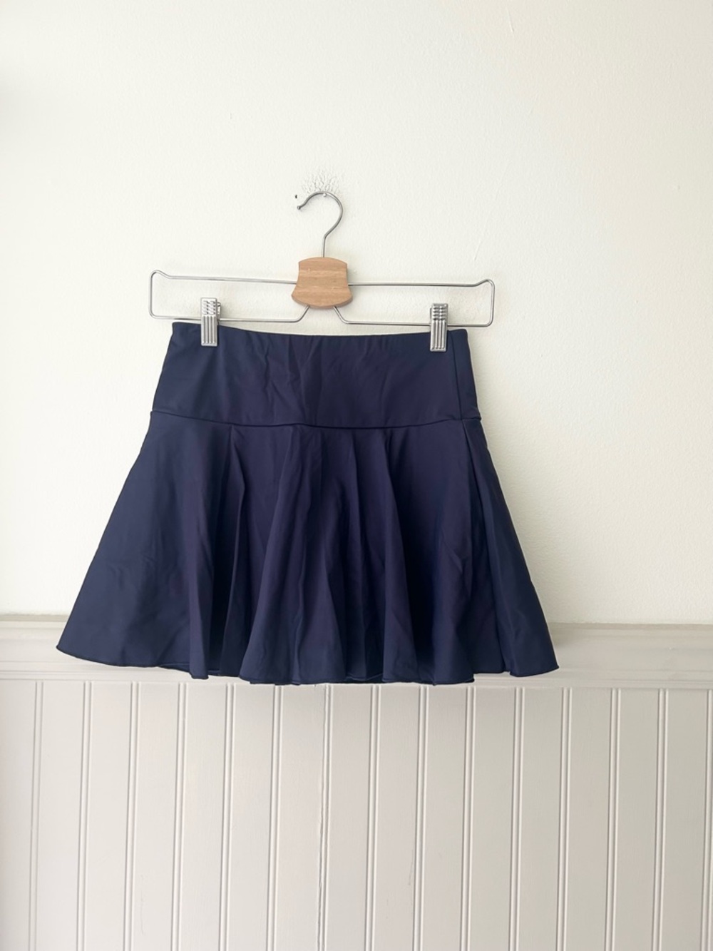 Navy Pleated Skort XS A-Line Tennis Golf Pickleball Athletic Skirt Stretch